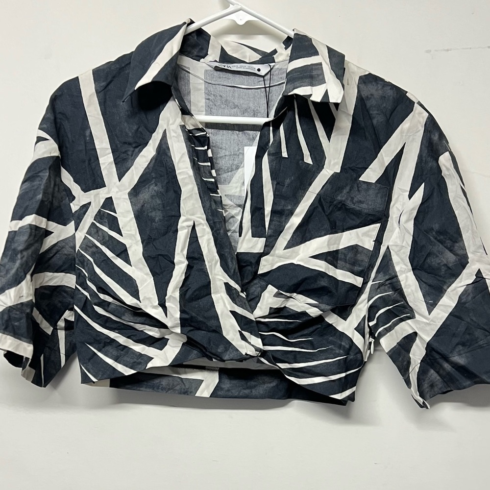 Zara tropical top small Nwt - Picture 2 of 4